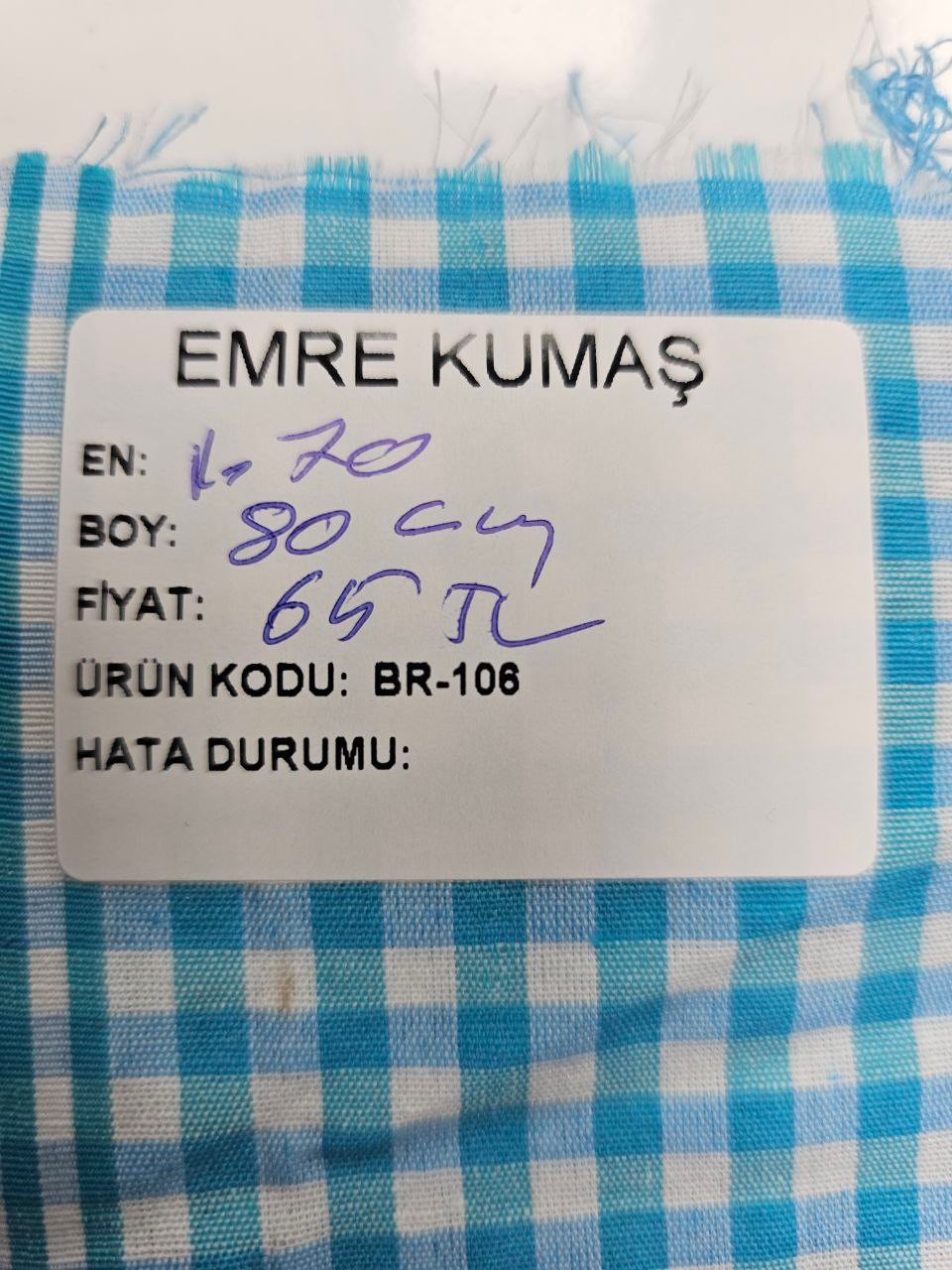 Mavi Pötikare Desenli Zefir Kumaş