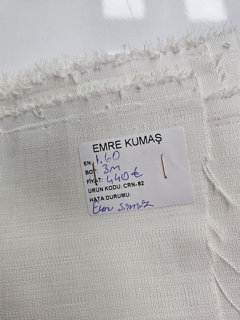 Ekru Renk Simsiz Gardenya Kumaş