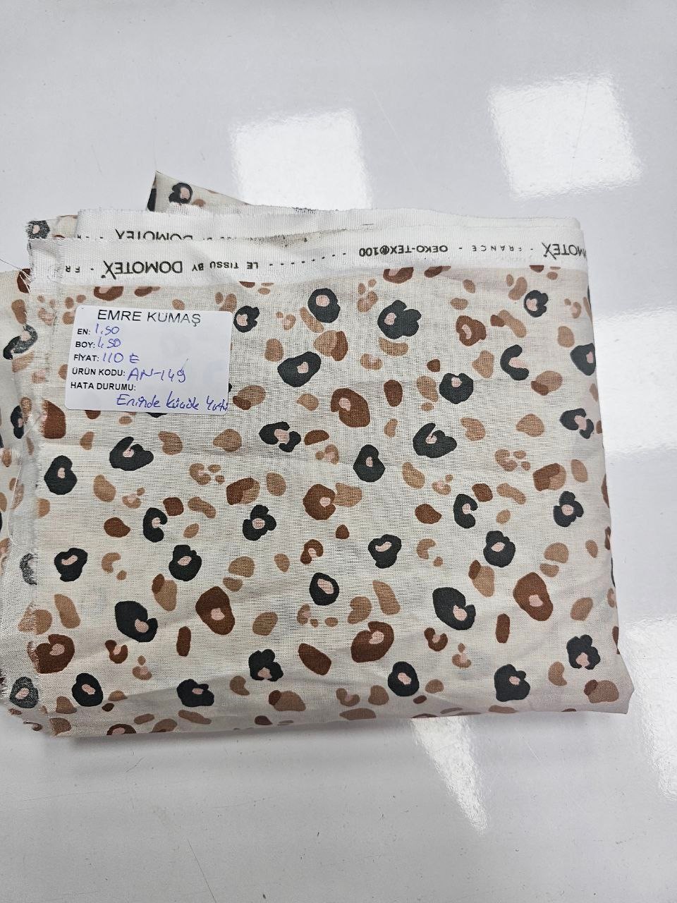 Leopar Desenli Giyimlik Poplin Kumaş