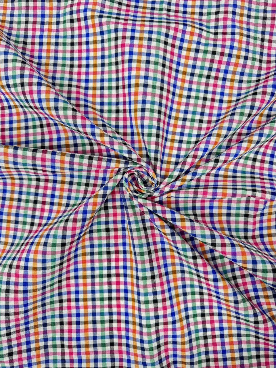Yellow Gingham Zephyr Fabric