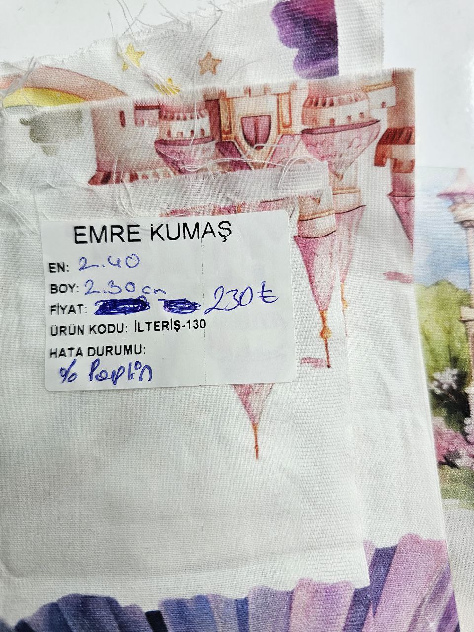 Desenli Nevresimlik Poplin Kumaş