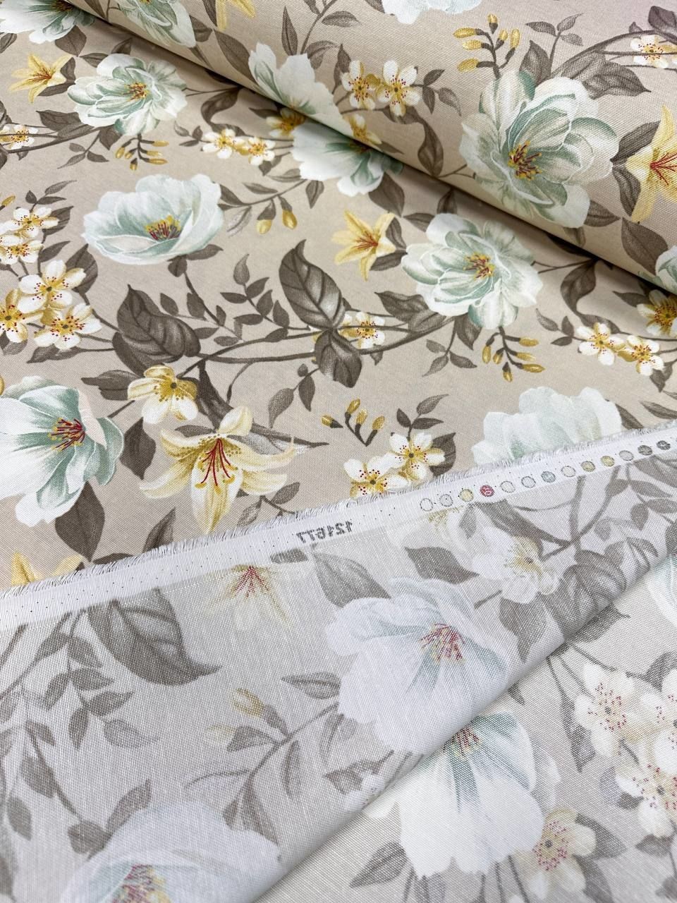 Large Flower Pattern Duck Fabric – Duck Cloth