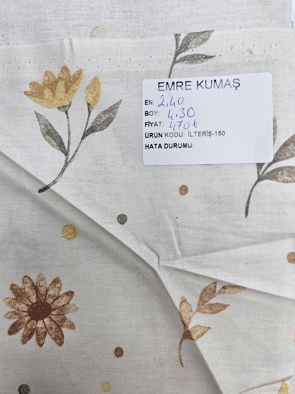 Desenli Nevresimlik Poplin Kumaş