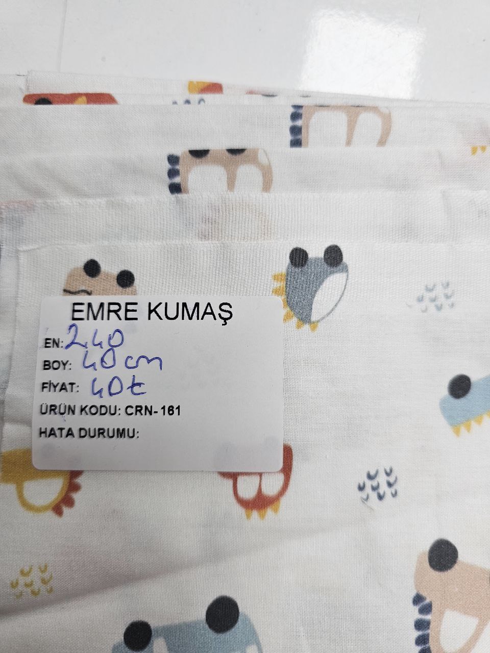 Araba Desenli Nevresimlik Poplin Kumaş