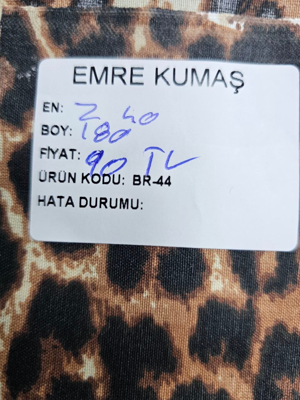 Leopar Desenli Nevresimlik Poplin Kumaş