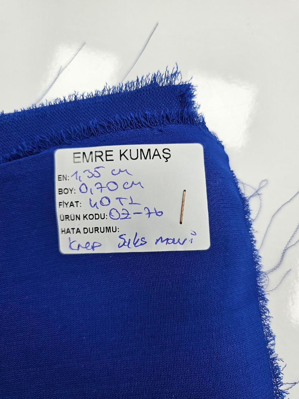 Saxe Blue Color Crepe Fabric