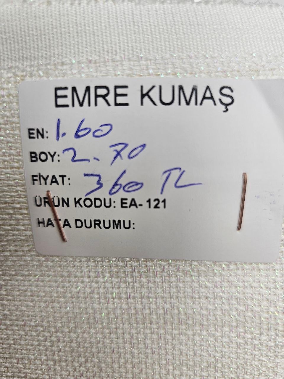 Simli Linen Kumaş