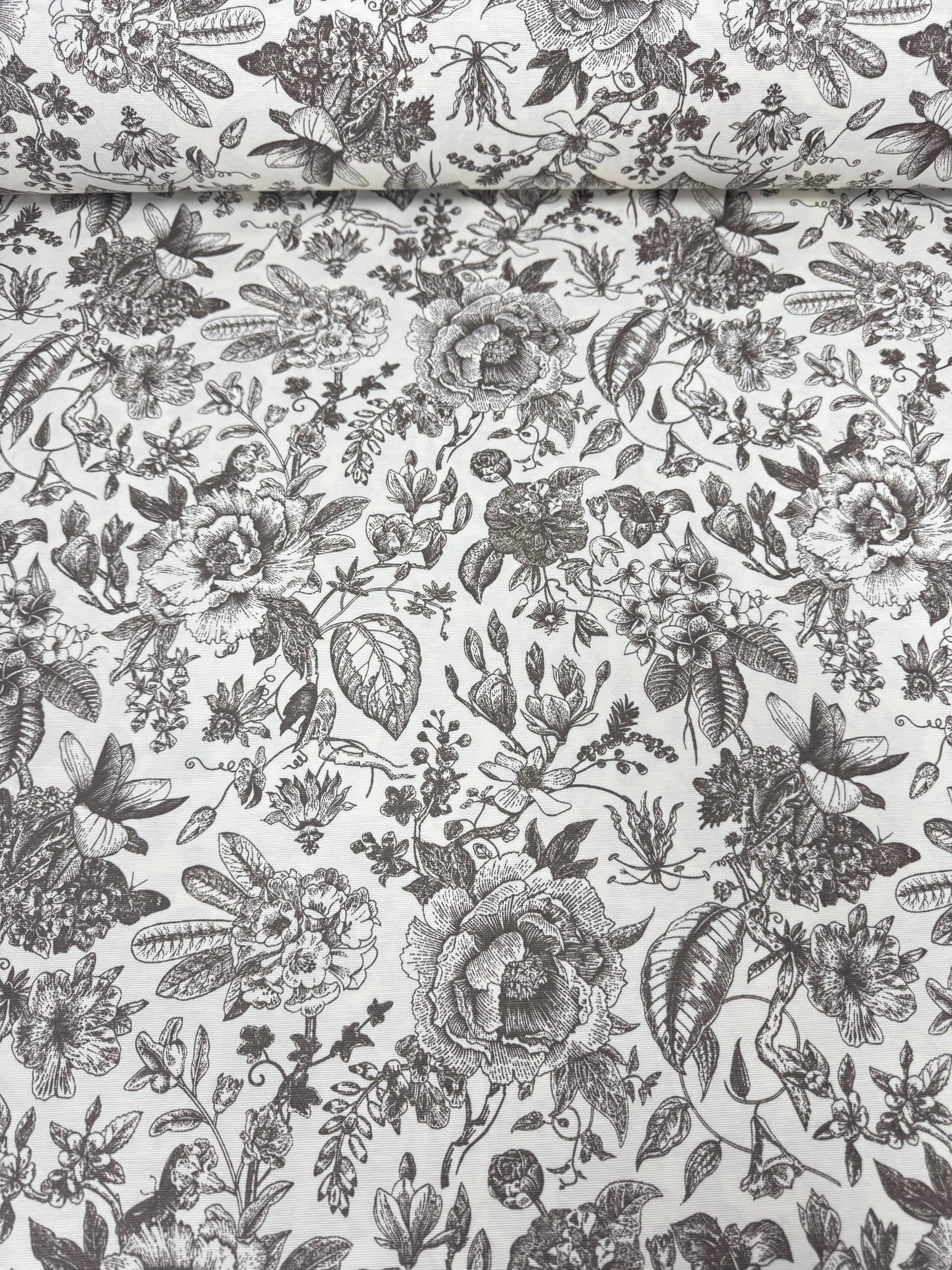Black Checkered Duck Fabric - Duck Cloth