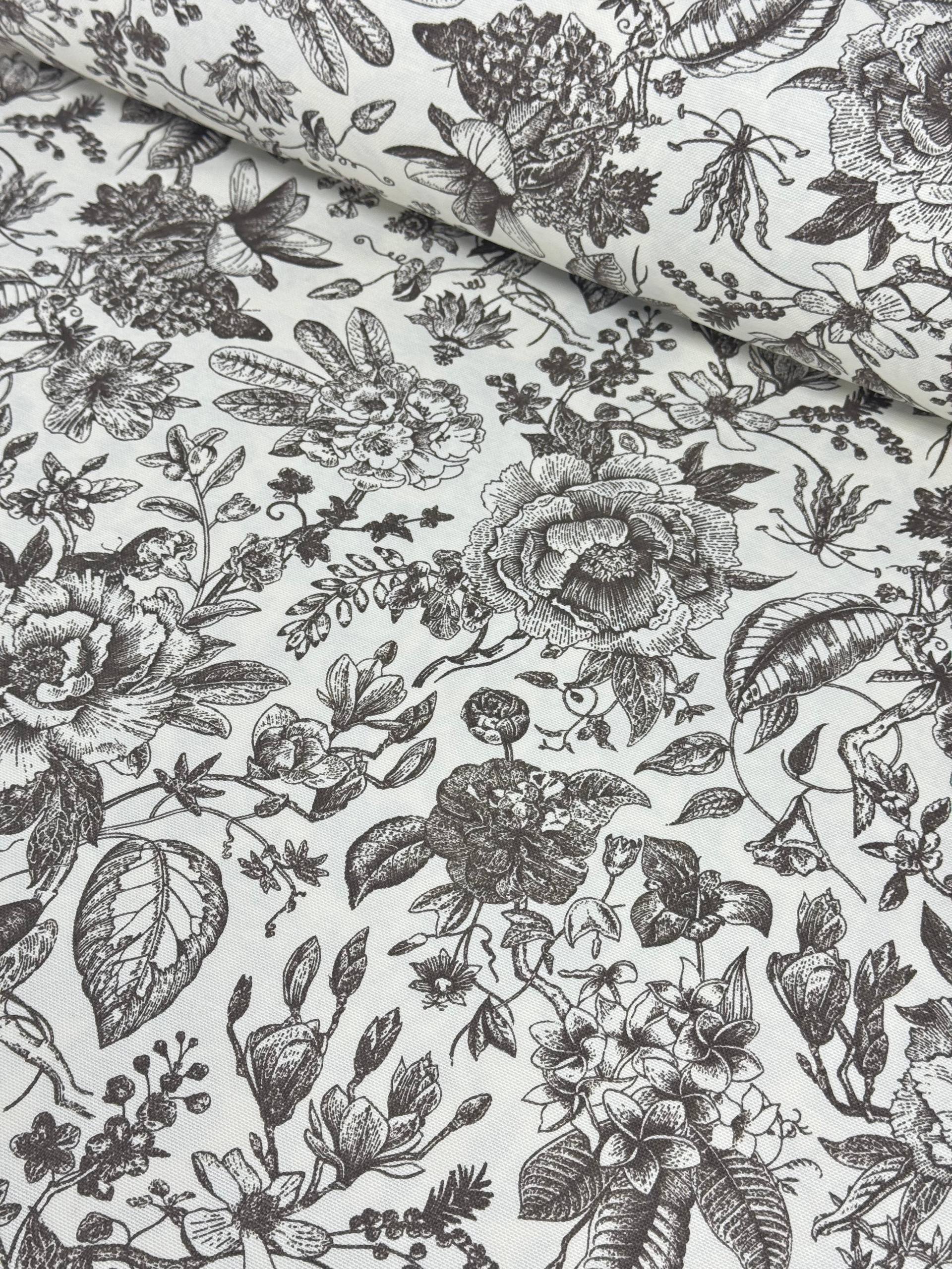 Black Checkered Duck Fabric - Duck Cloth