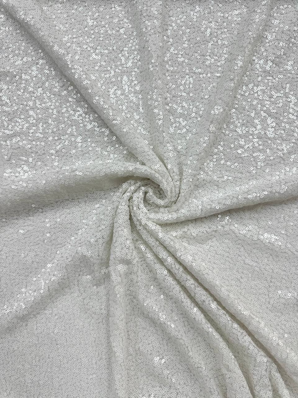 White Sequin Fabric