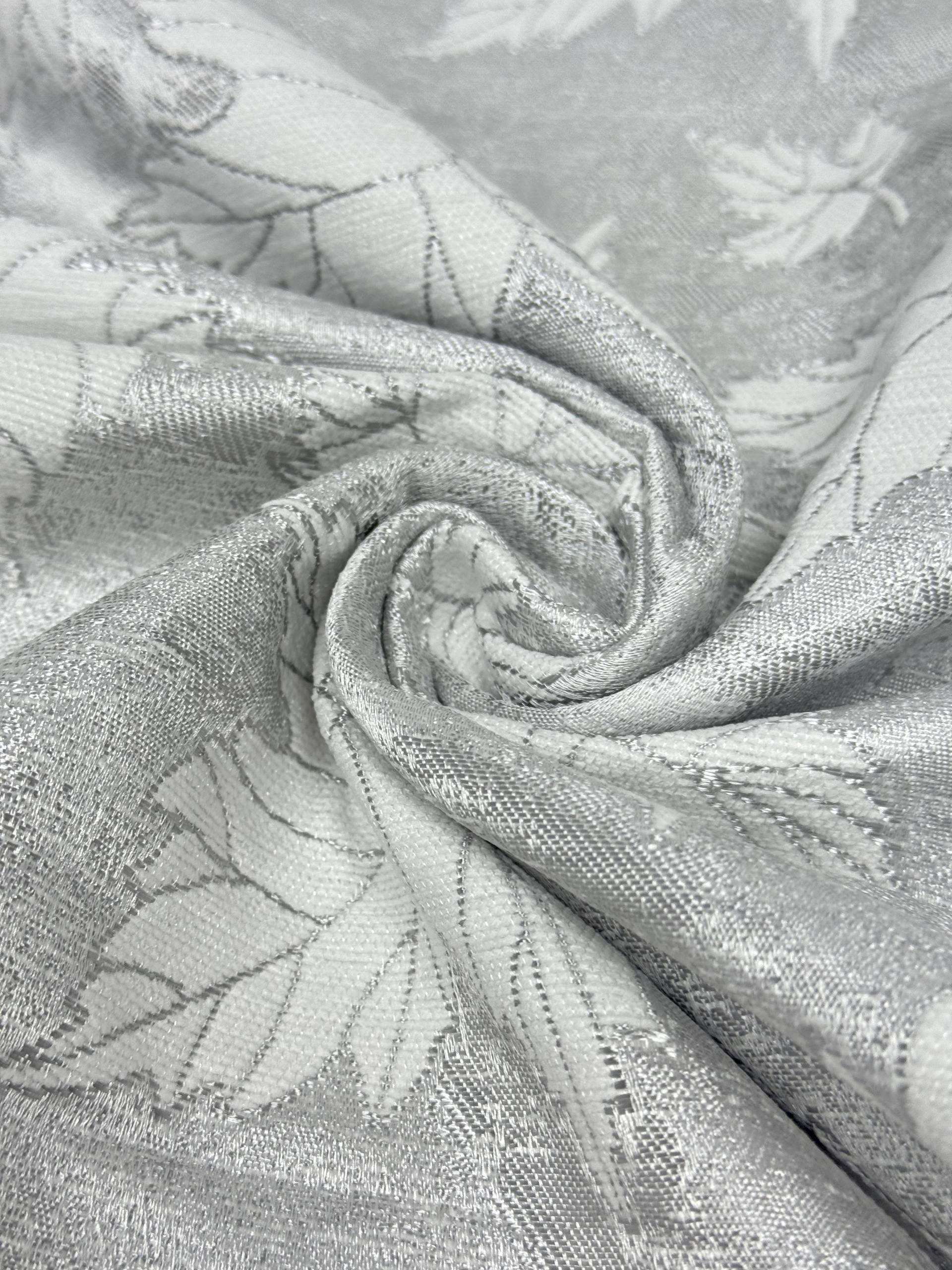 Gray Diagonal Pattern Chenille Pique