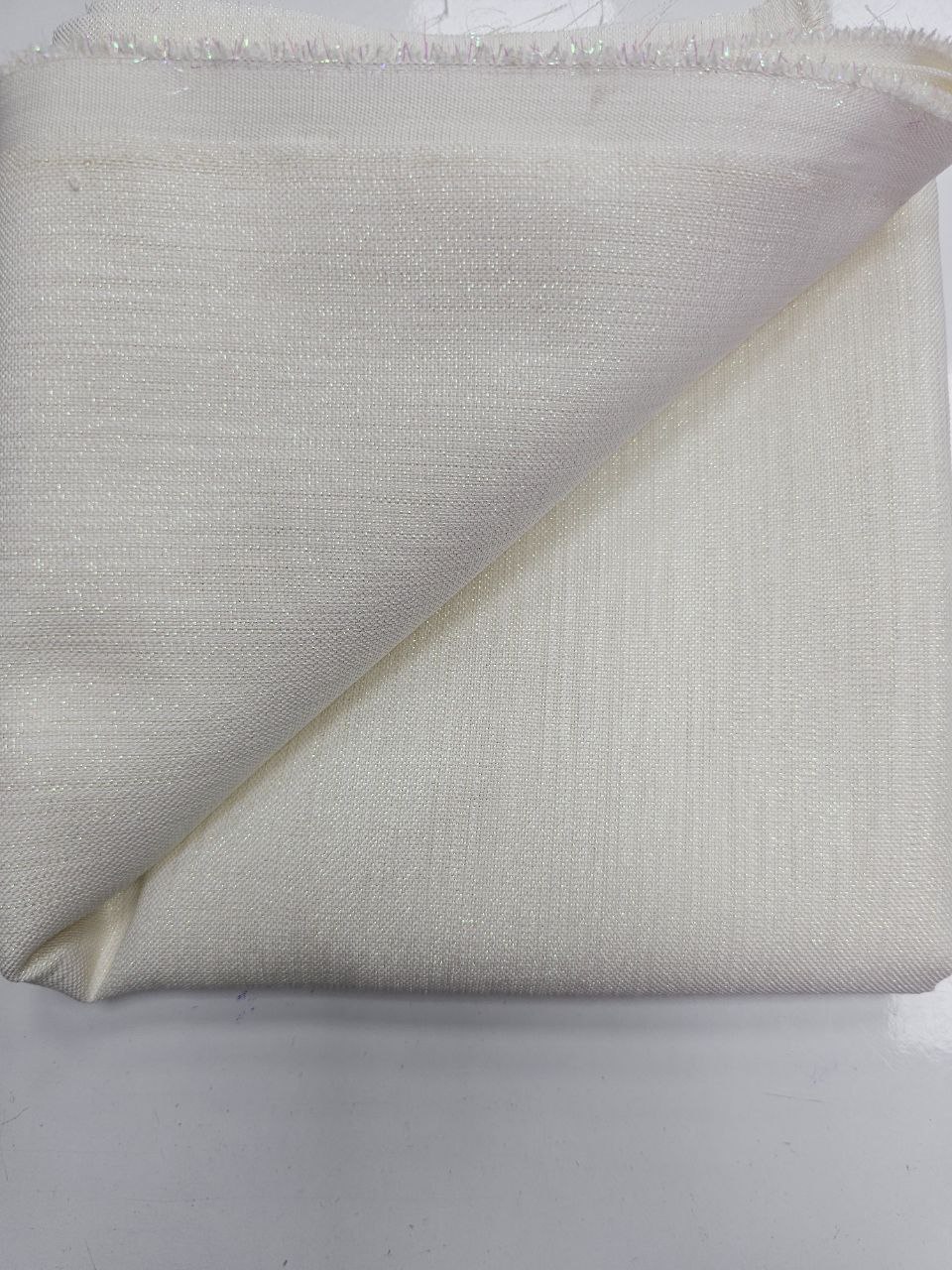 Cream Colored Glittery Gardenia Fabric