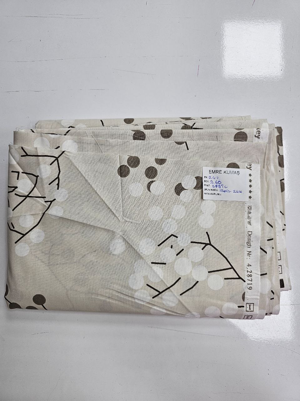 Desenli Nevresimlik Poplin Kumaş