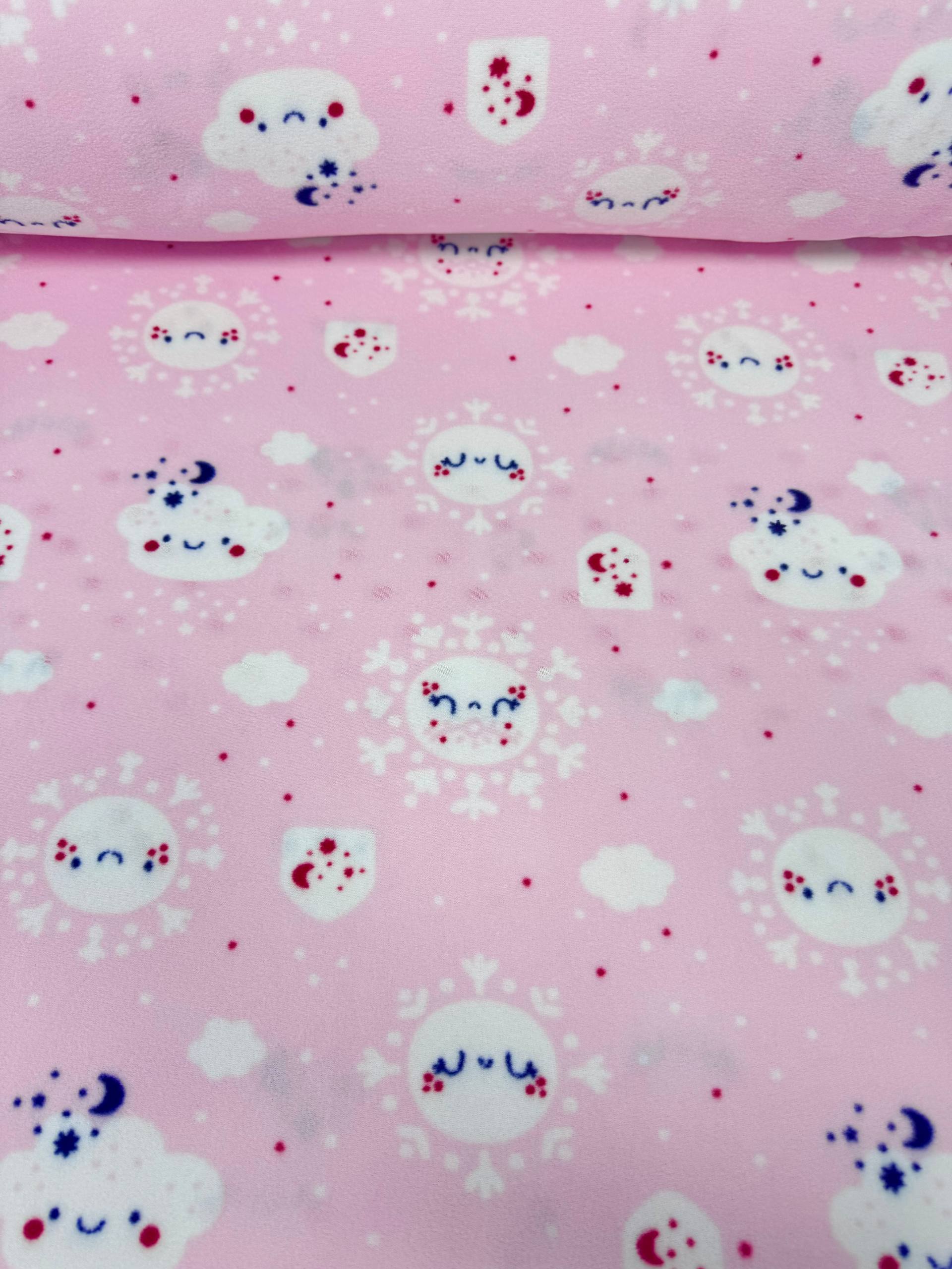 قماش صوف قطبي منقوش