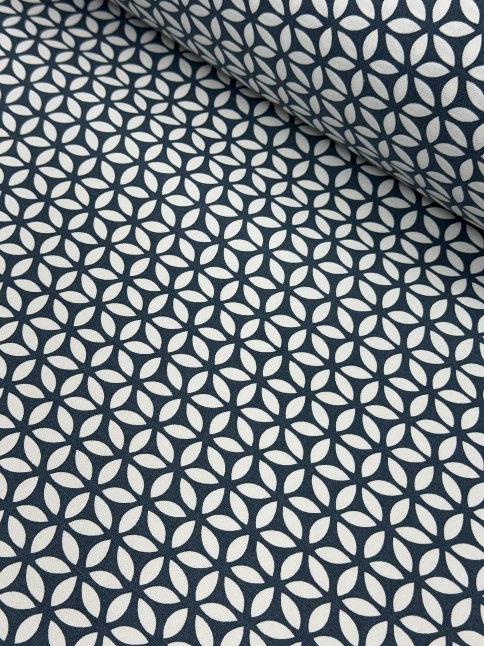 Geometrik Desenli Duck Kumaş - Duck Bezi