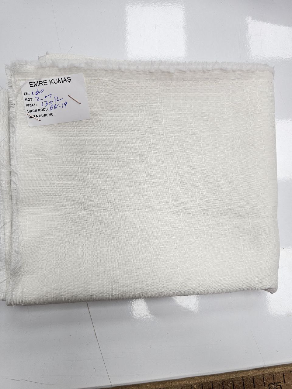 Ecru Swiss Linen Fabric without Openwork