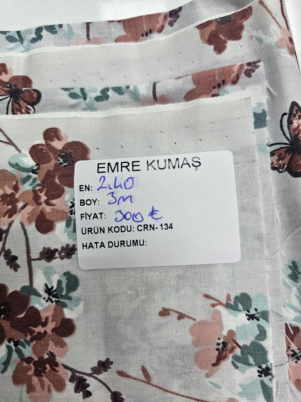 Çiçek Desenli Nevresimlik Poplin Kumaş