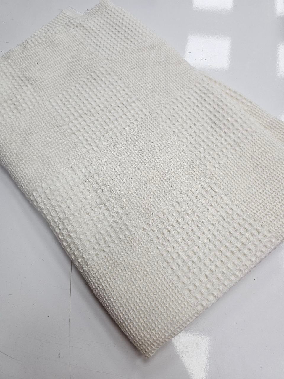 Ekru Renk Waffle Pike Kumaşı