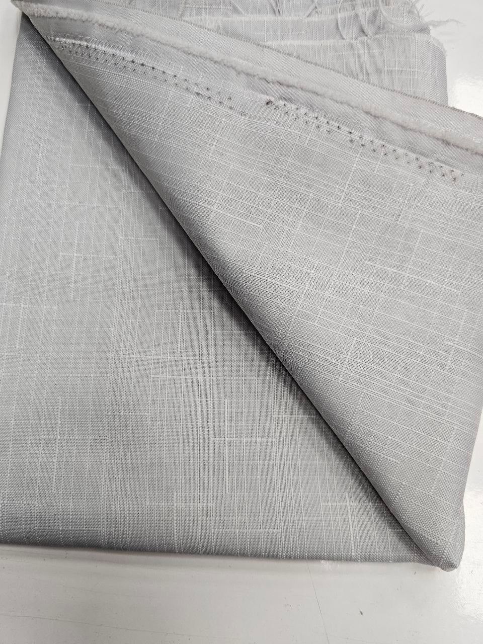 Grey Openwork Swedish Linen Fabric