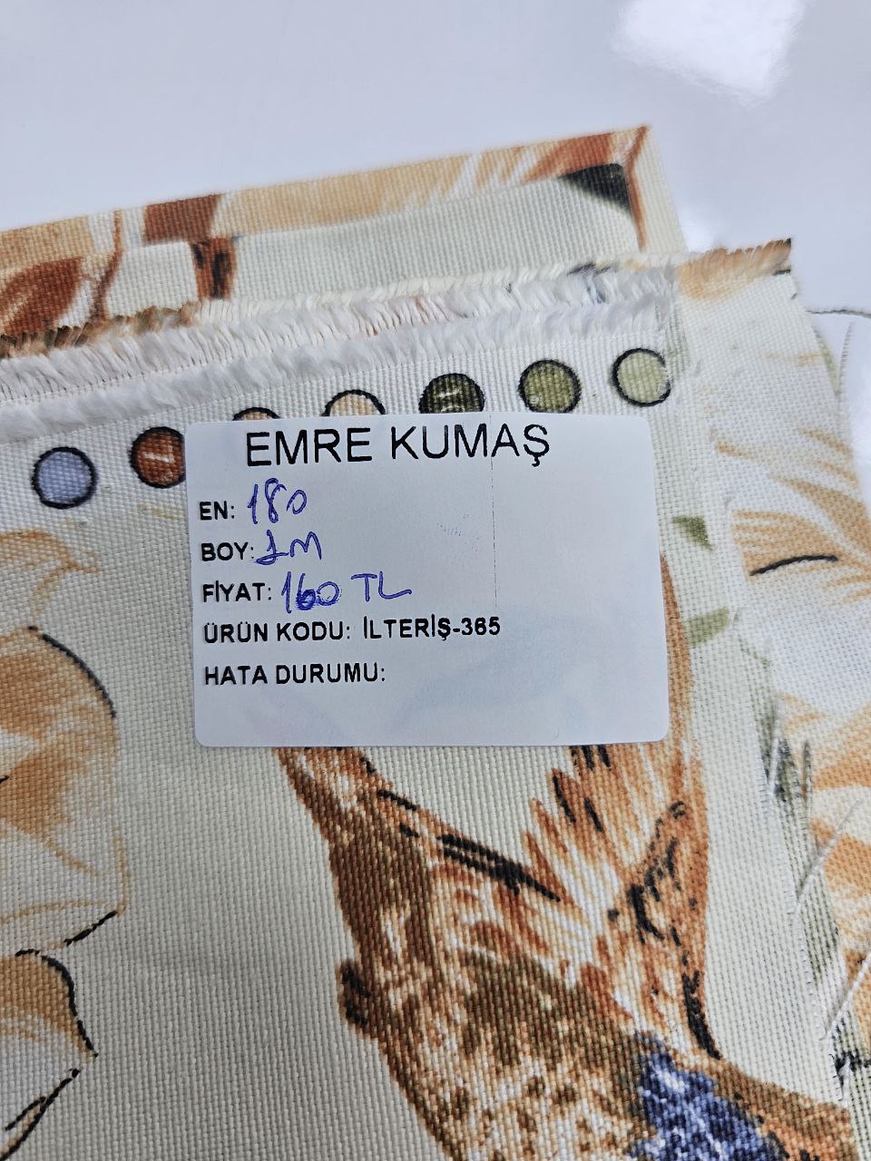 Desenli Duck Kumaş