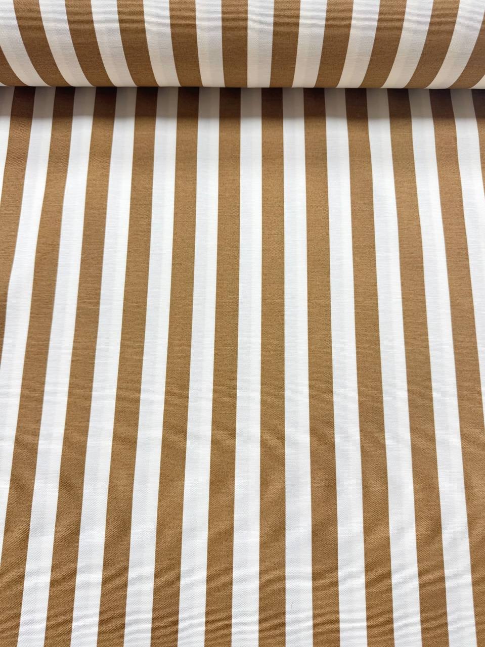 Brown Striped Duck Fabric - Duck Cloth