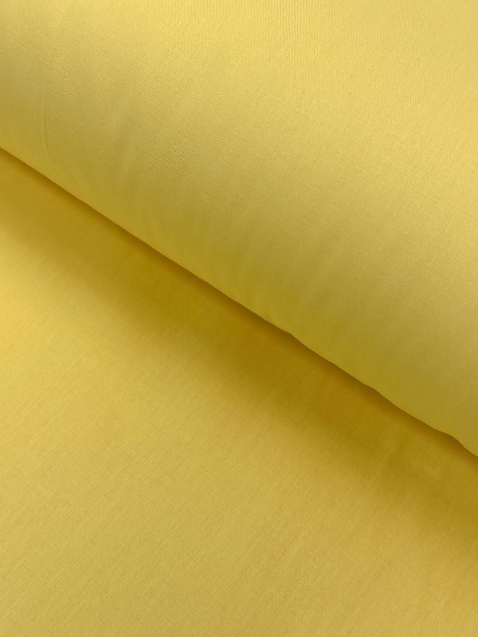 Açık Sarı Nevresimlik Organik Poplin Kumaş