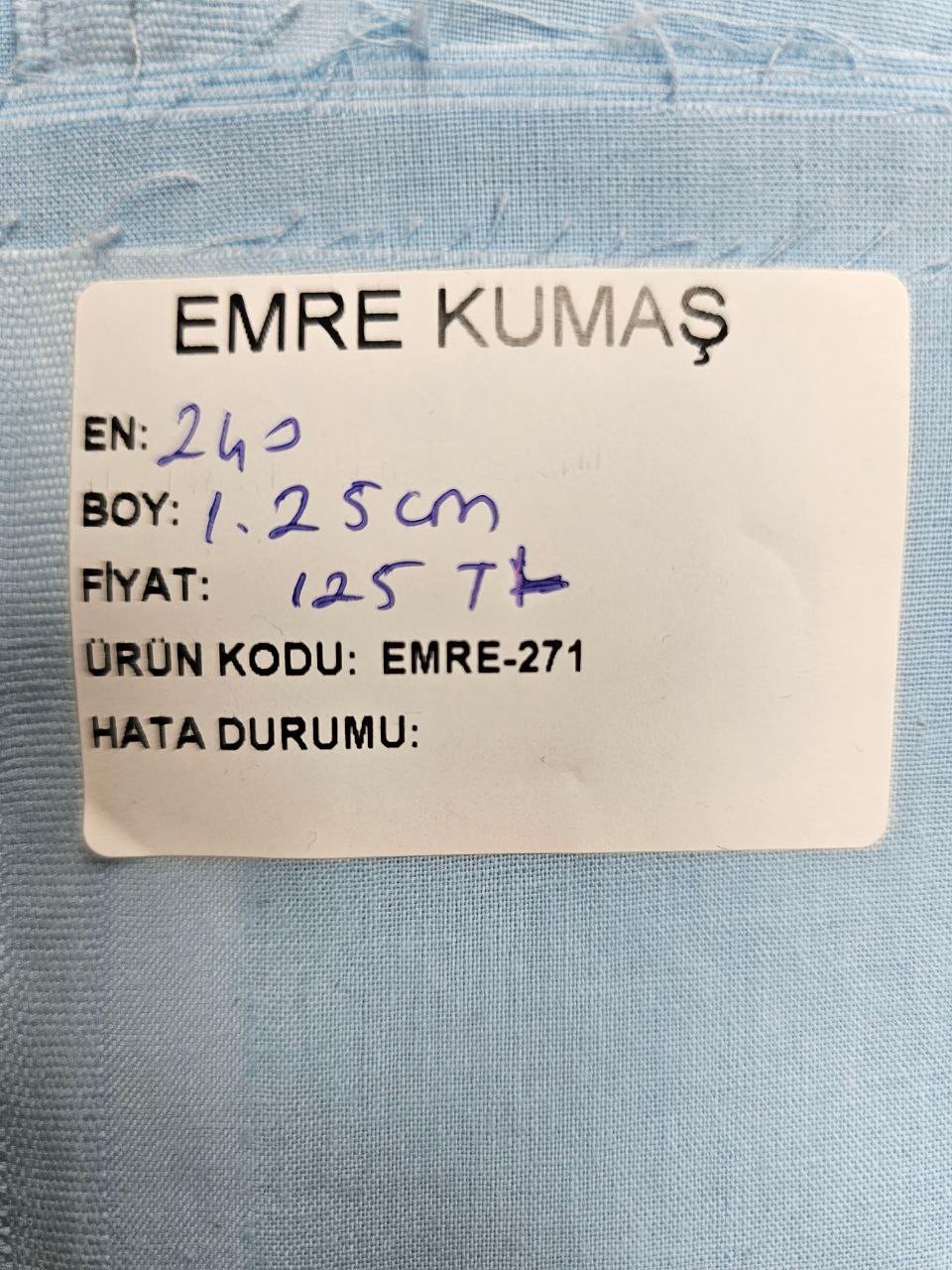 Bebe Mavi Renk Nevresimlik Poplin Kumaş