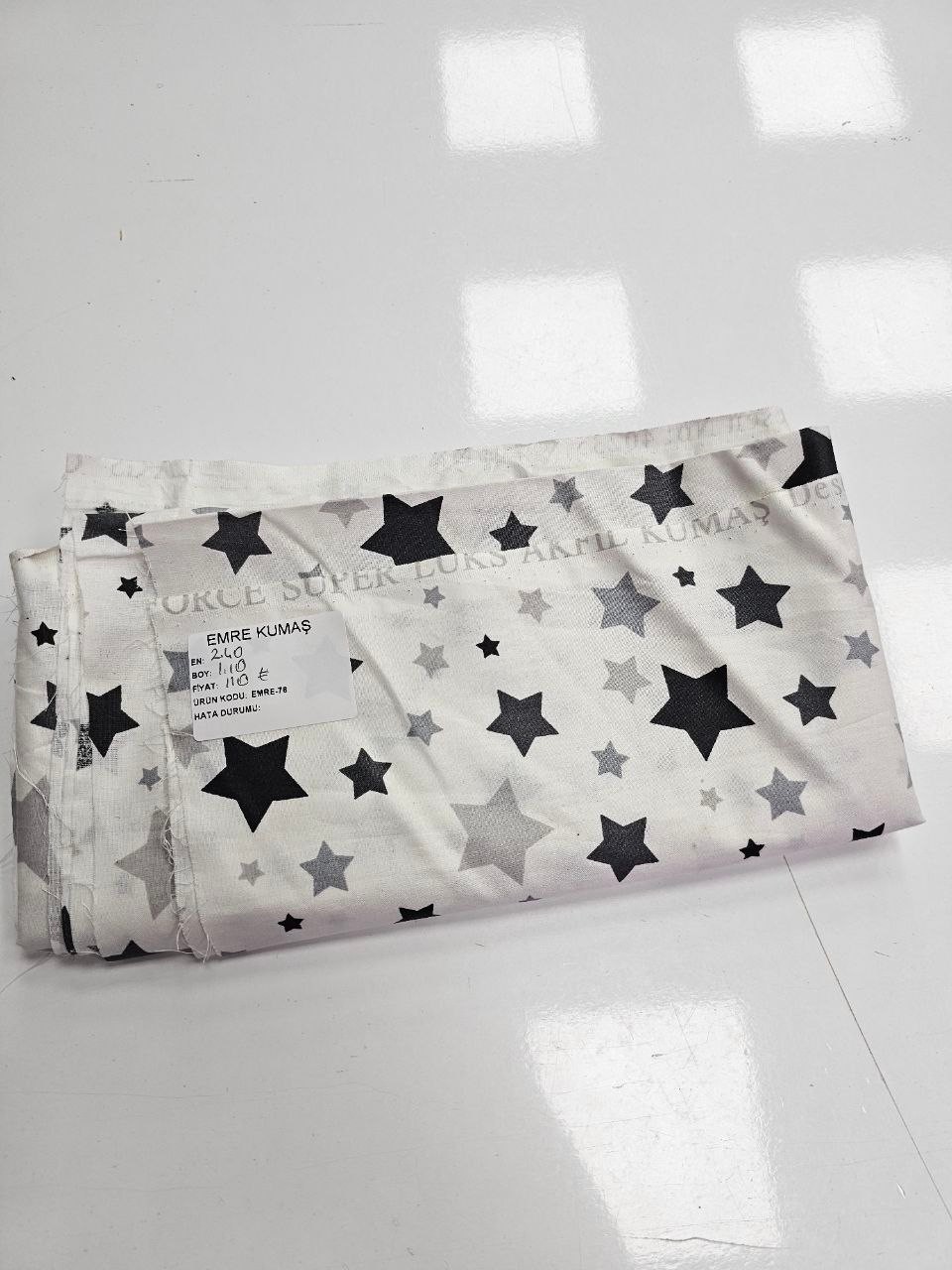 Star Patterned Poplin Duvet Cover Fabric