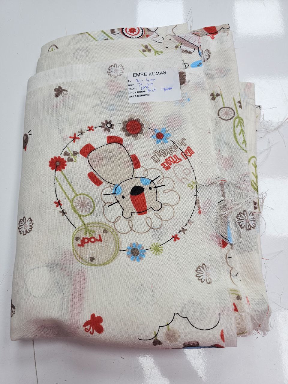 Desenli Nevresimlik Poplin Kumaş