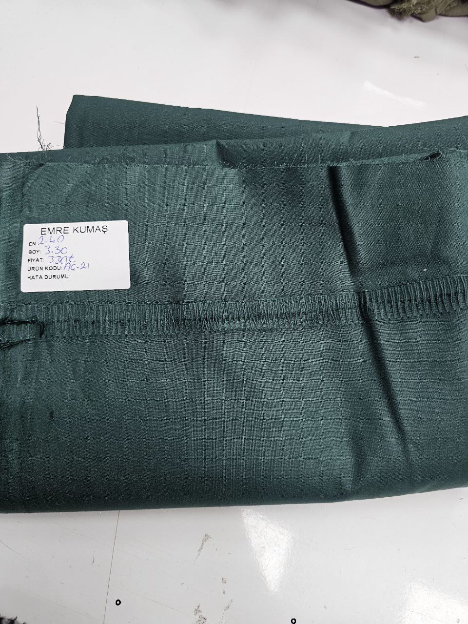 Zümrüt Yeşil Renk Nevresimlik Poplin Kumaş