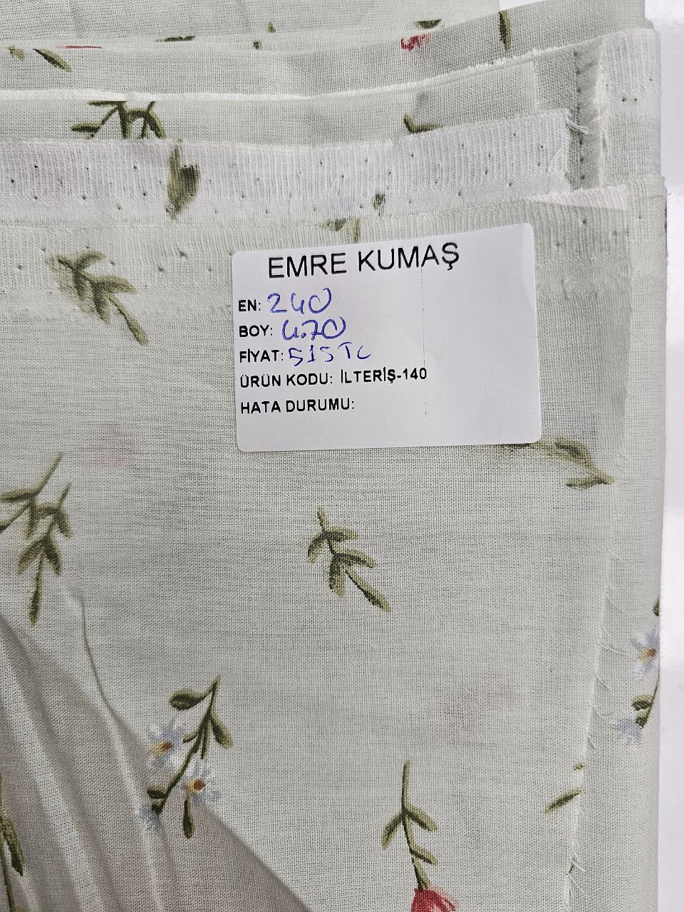 Desenli Nevresimlik Poplin Kumaş