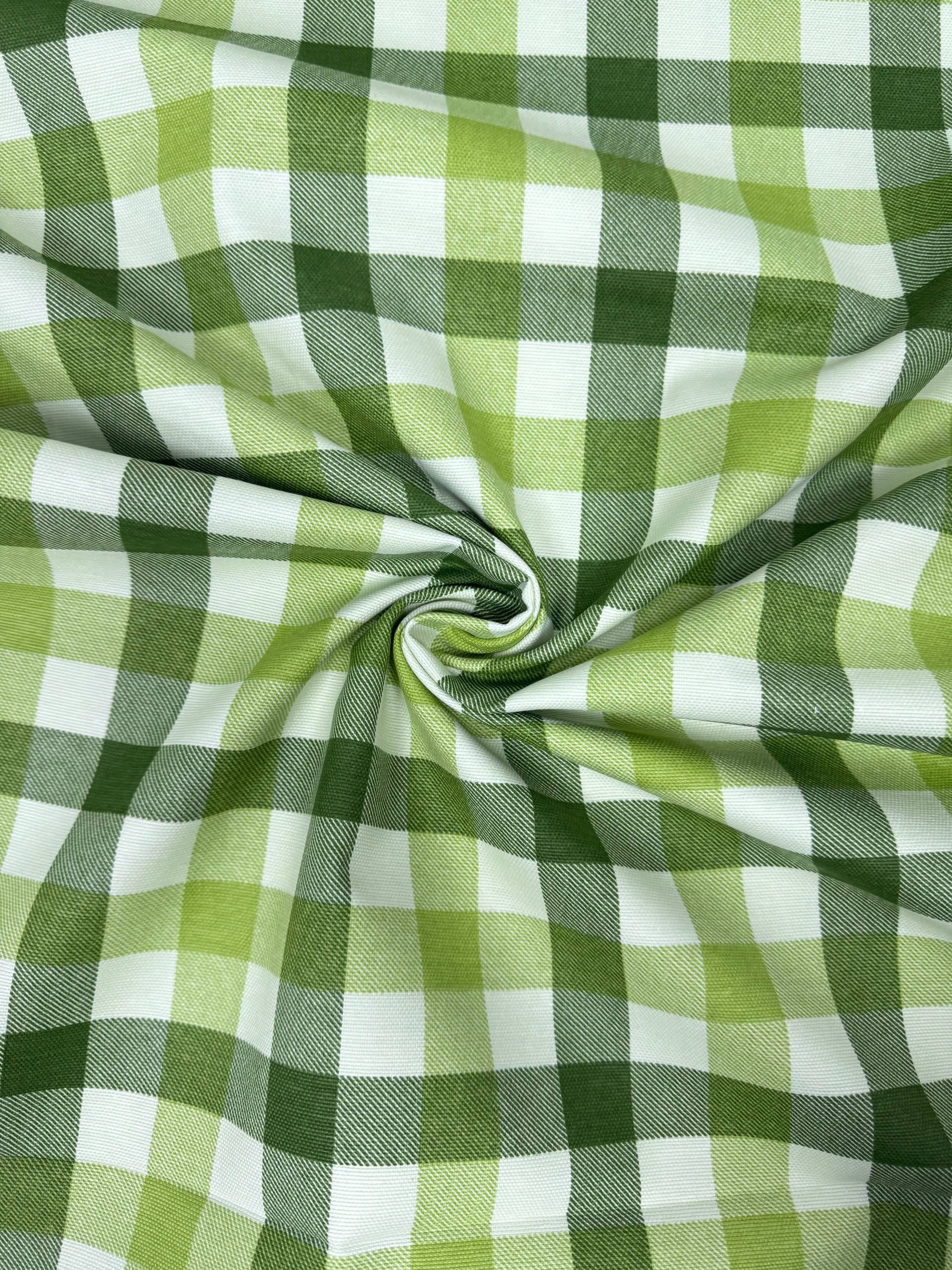 Black Checkered Duck Fabric - Duck Cloth