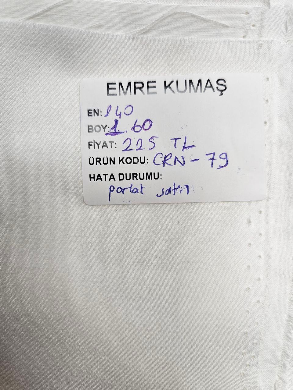 Ekru Parlak Pamuk Saten Kumaş