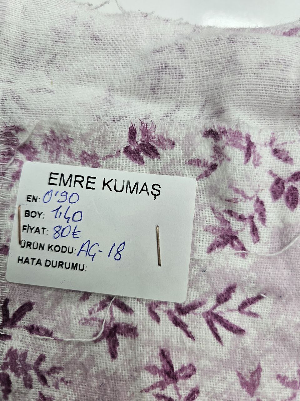 Desenli Pazen Kumaş