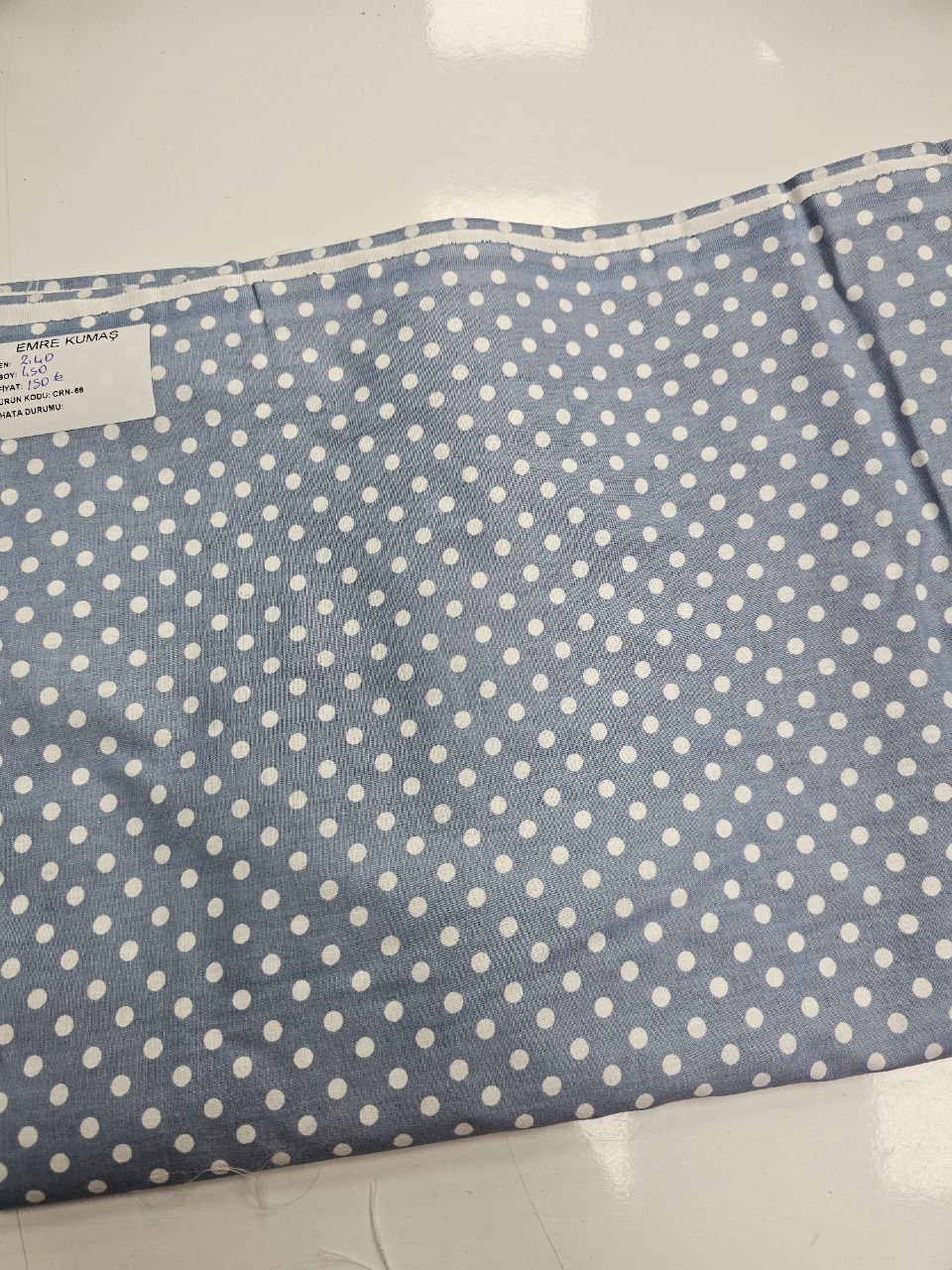 Puantiyeli Desen Nevresimlik Poplin Kumaş