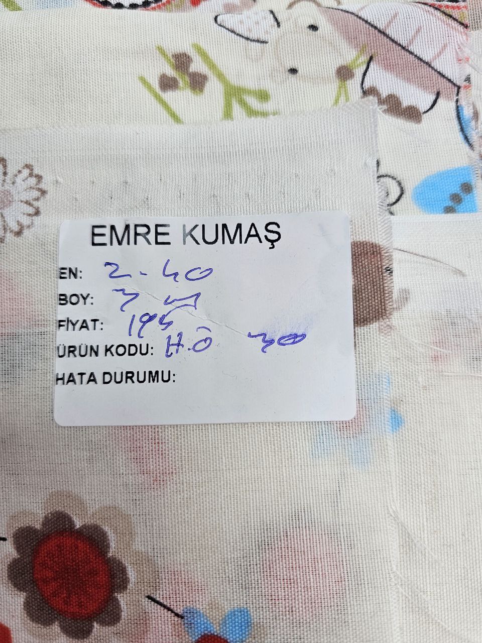 Desenli Nevresimlik Poplin Kumaş