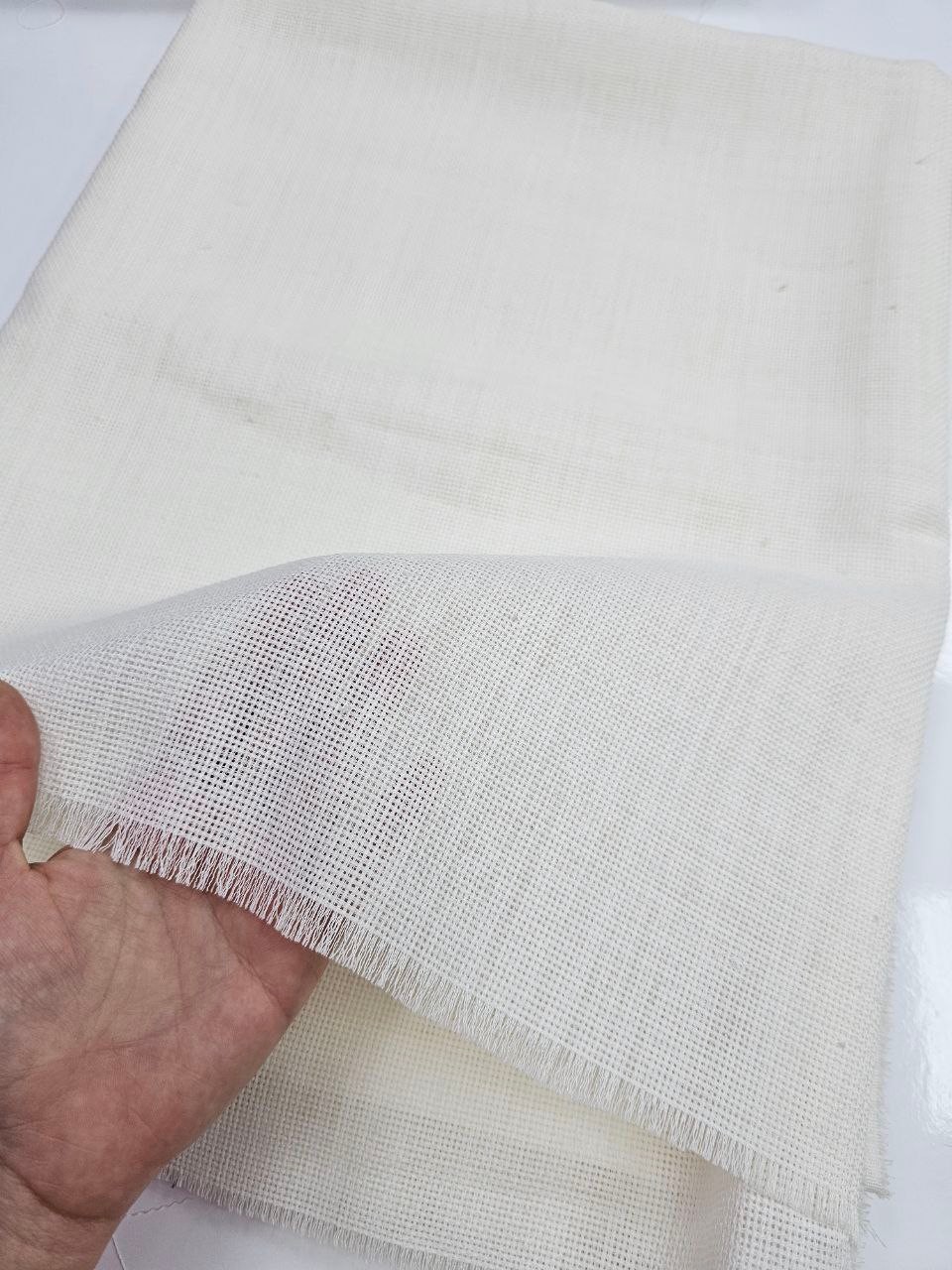 Krem Renk Simsiz Linen Kumaş