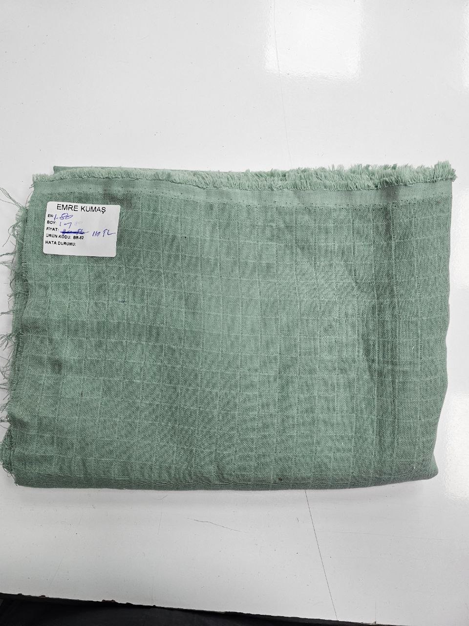 Pastel Yeşil  Renk Müslin Bezi Kumaşı