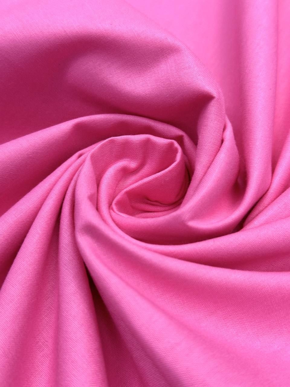 Koyu Pembe Nevresimlik Organik Poplin Kumaş