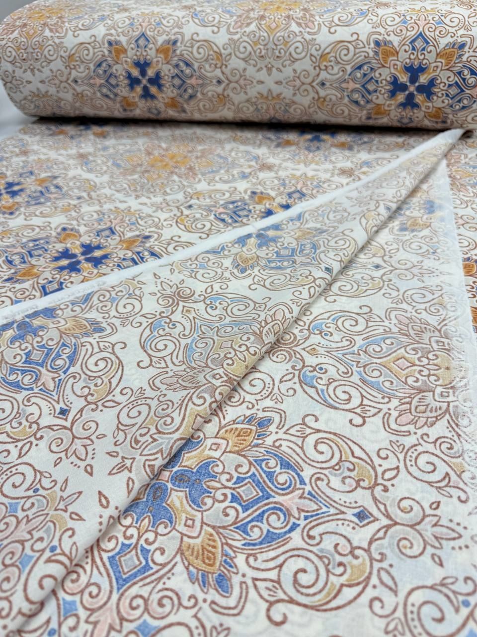 Premier Çini Motif Desen %100 Pamuk Nevresimlik Poplin Kumaş