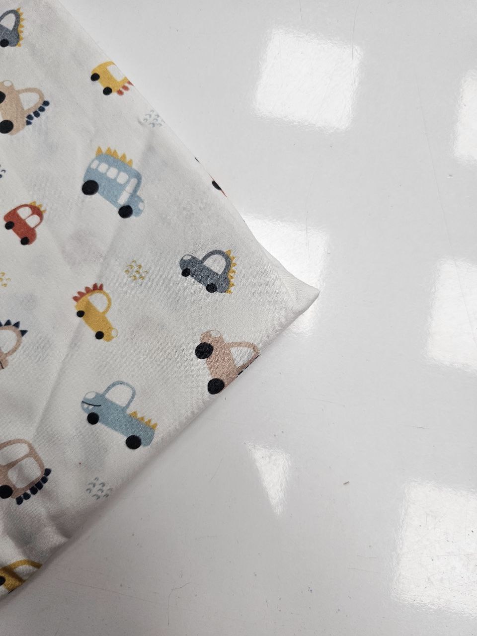 Araba Desenli Nevresimlik Poplin Kumaş