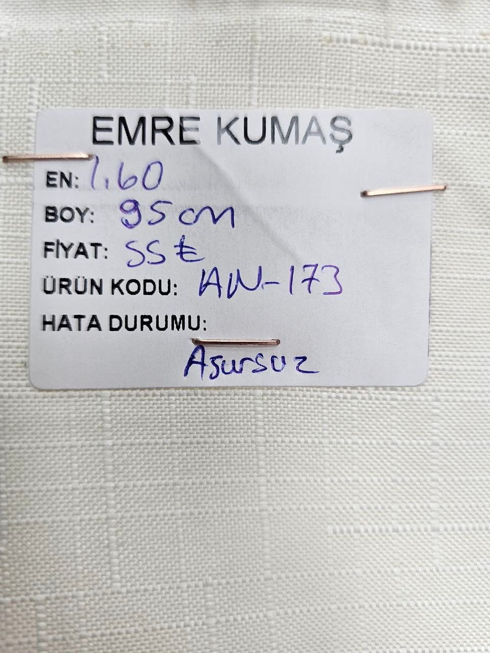 Ekru Ajursuz İsveç Keteni Kumaş