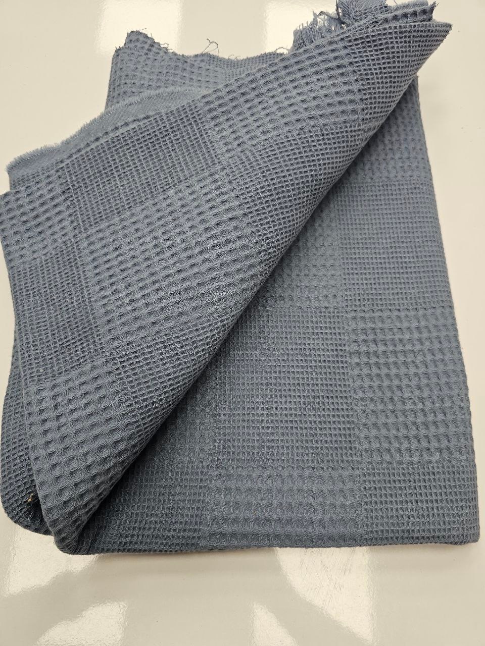 İndigo Renk Waffle Pike Kumaşı