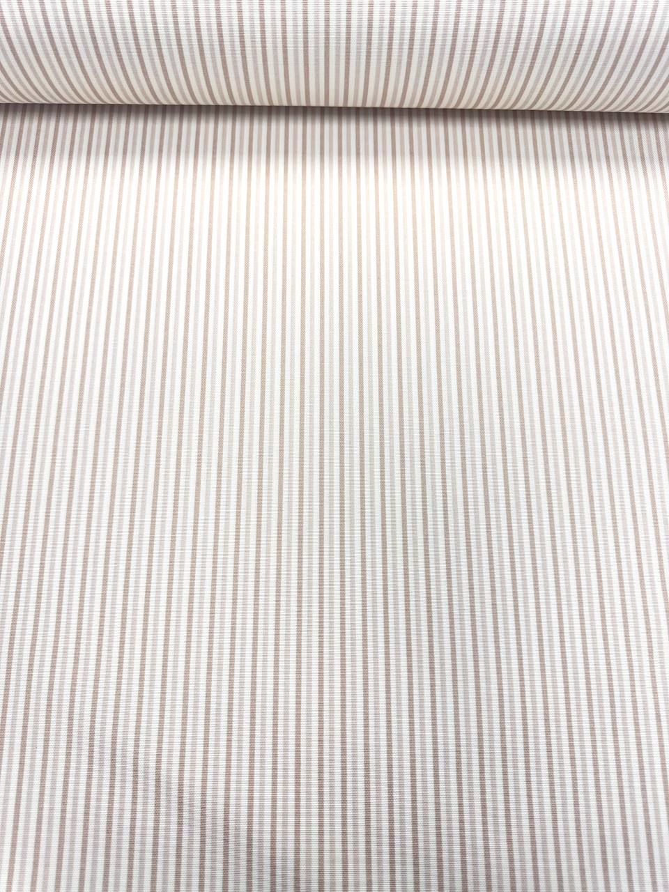 Kapuçino Çizgi Duck Kumaş - Duck Bezi