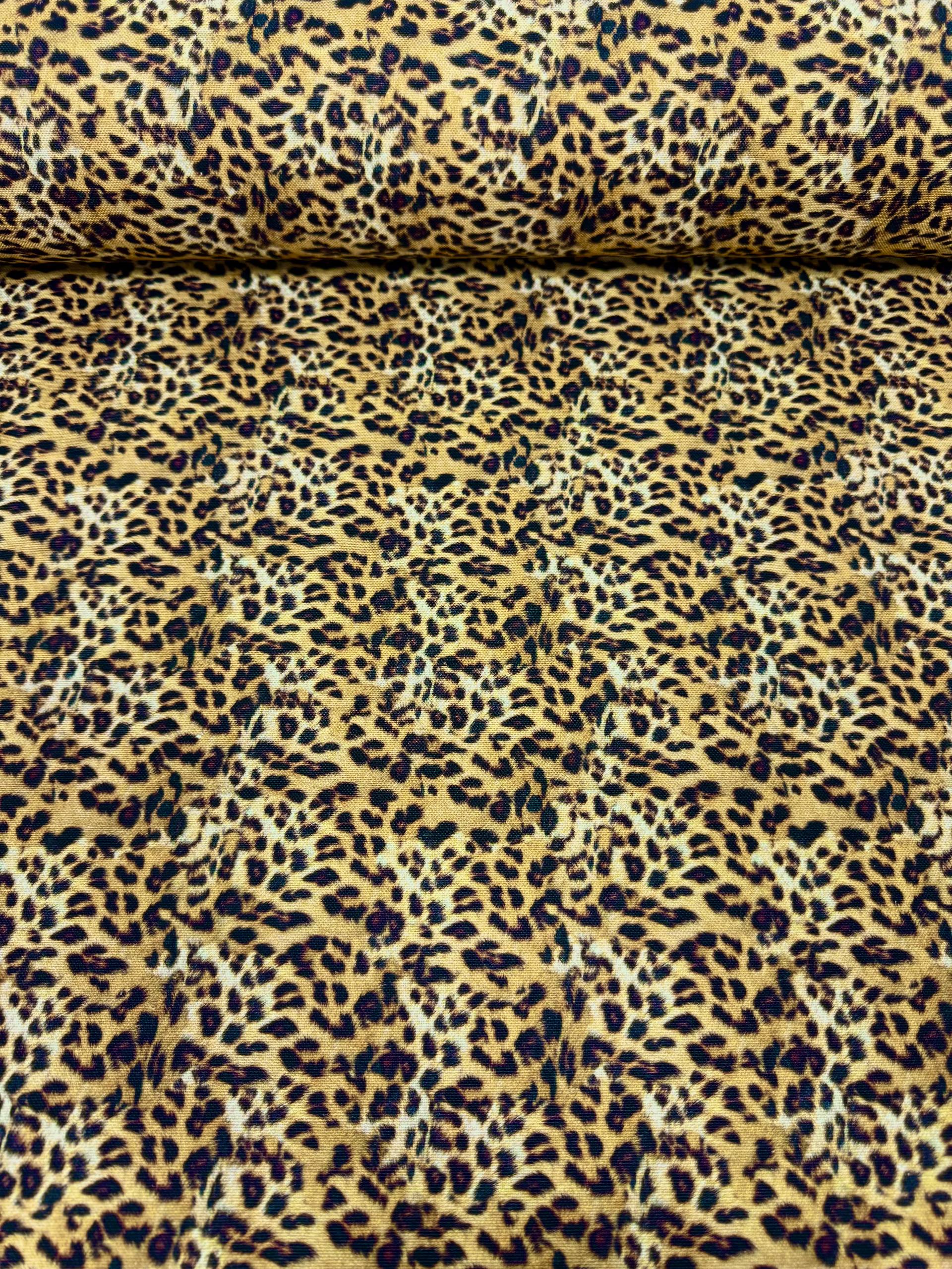 Leopar Desenli Duck Kumaş - Duck Bezi