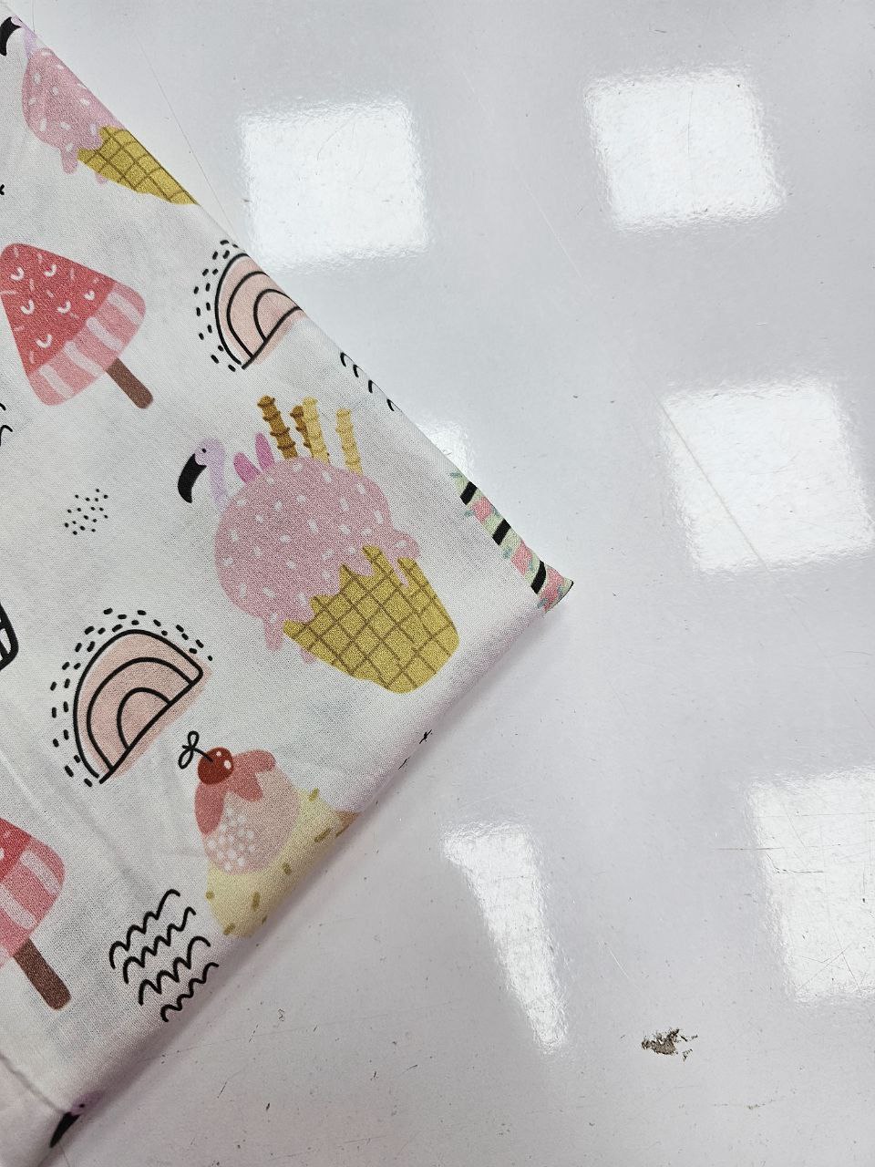 Desenli Nevresimlik Poplin Kumaş