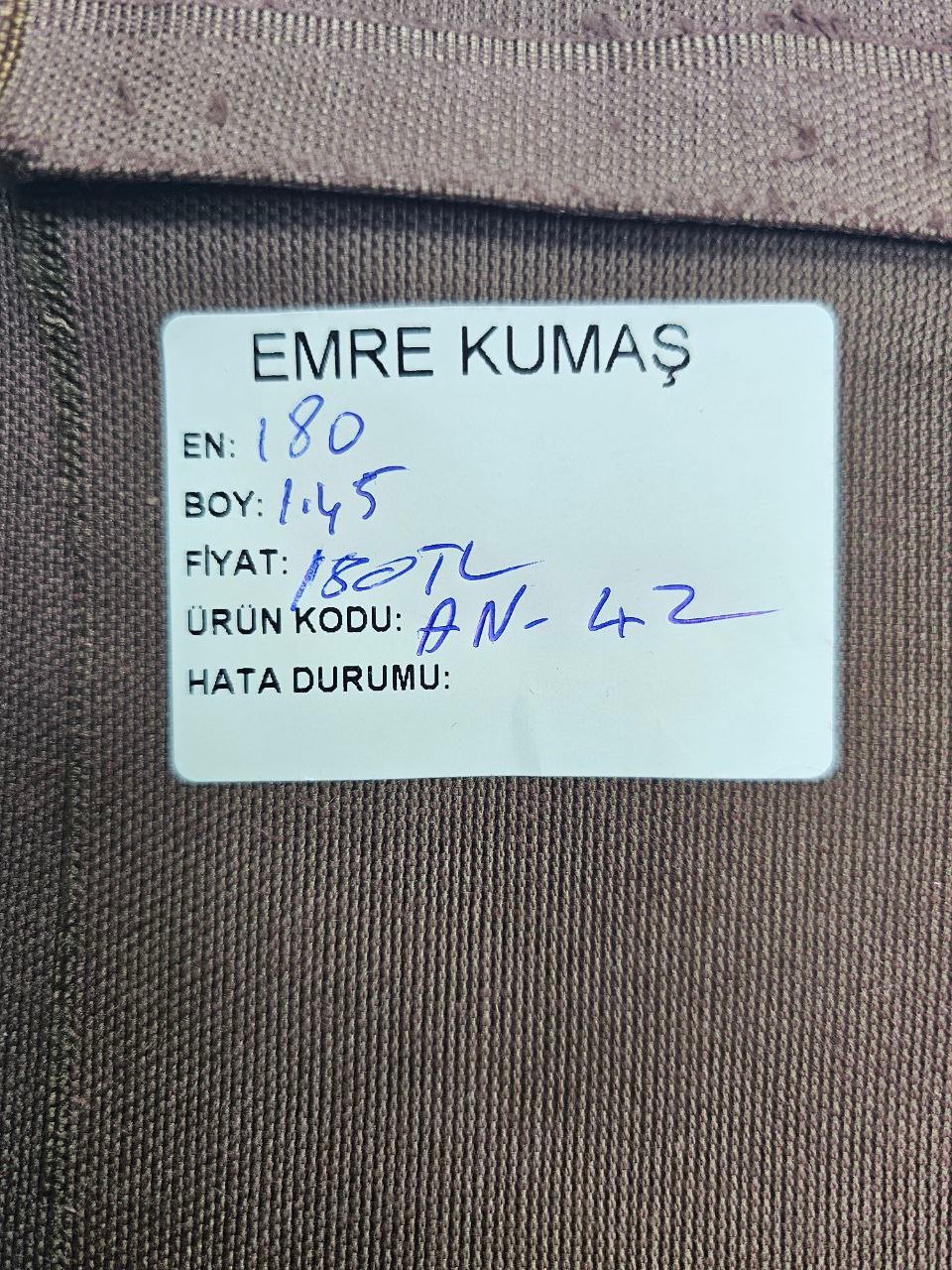 Koyu Kahve Rengi Duck Kumaş