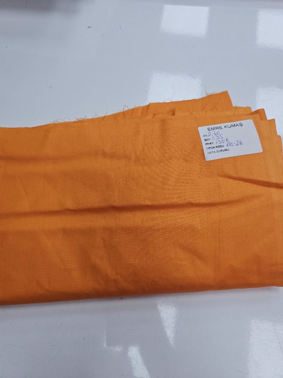 Turuncu Renk Nevresimlik Poplin Kumaş