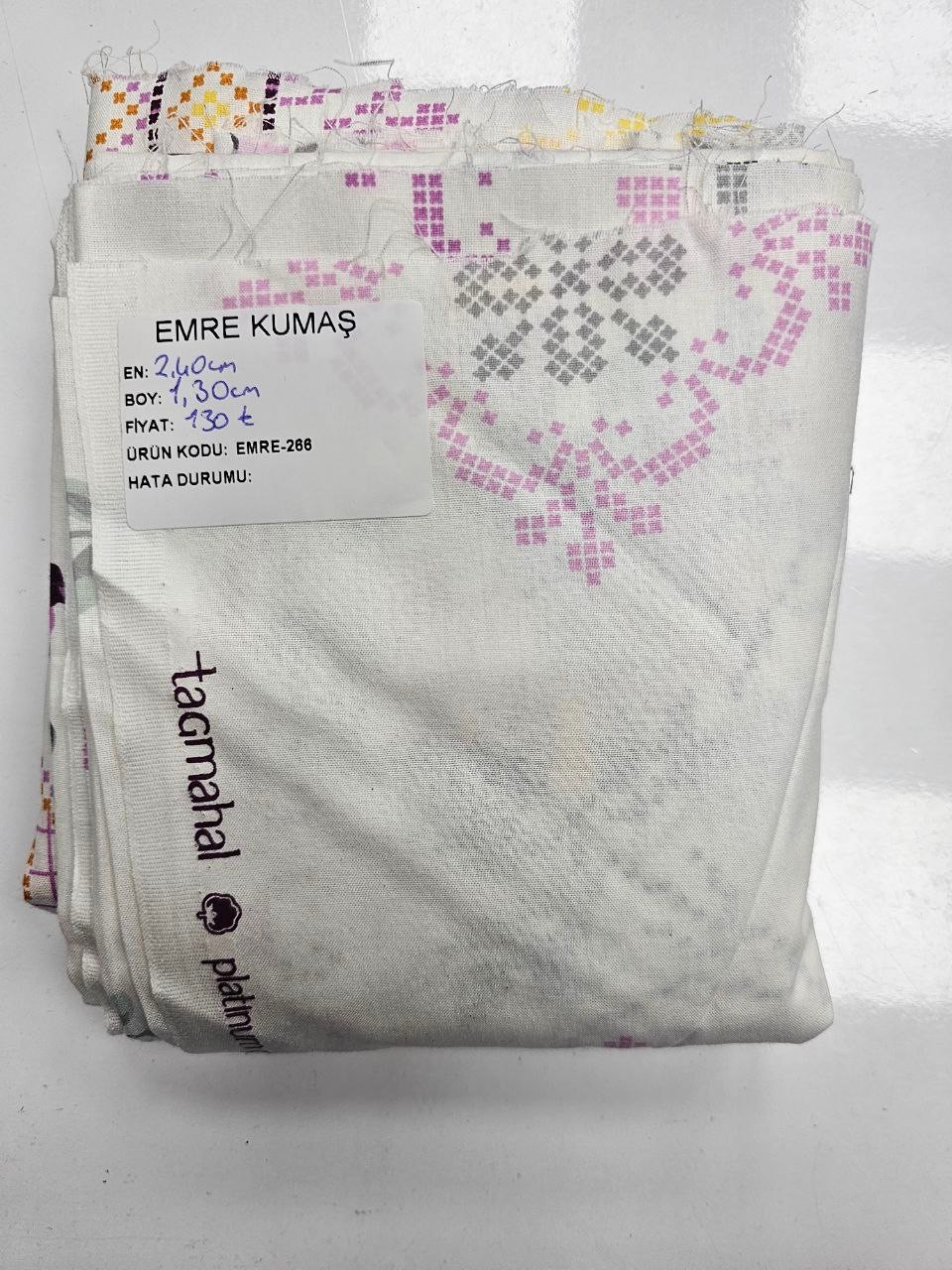 Kaneviçe Desenli Nevresimlik Poplin Kumaş