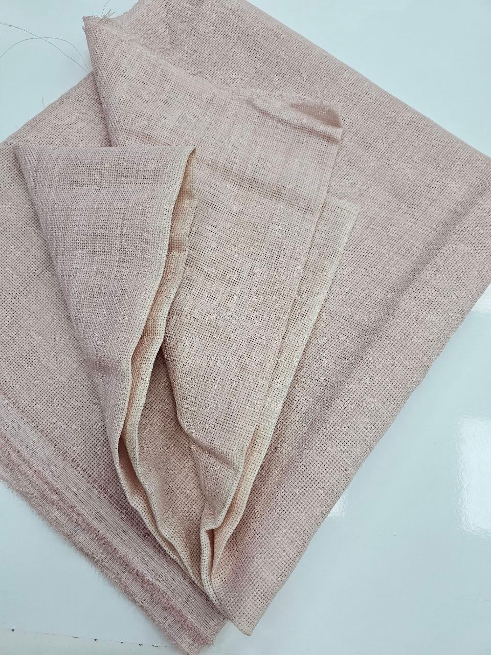 Pudra Renk Simsiz Linen Kumaş